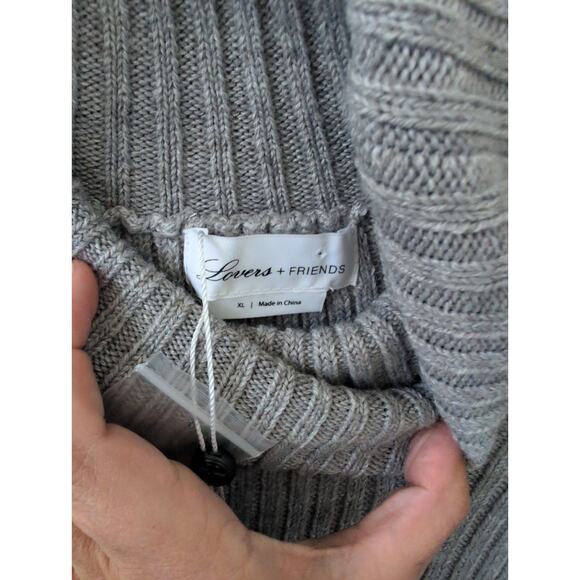 Lovers + Friends Gray Del Mar Sweater XL NWT - Picture 3 of 5